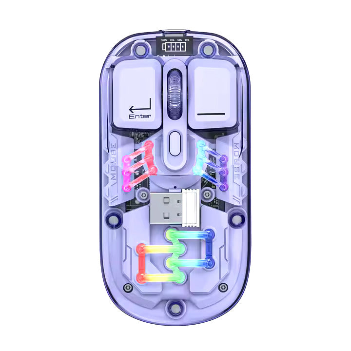 Symbiote Transparent RGB Wireless Bluetooth Mouse