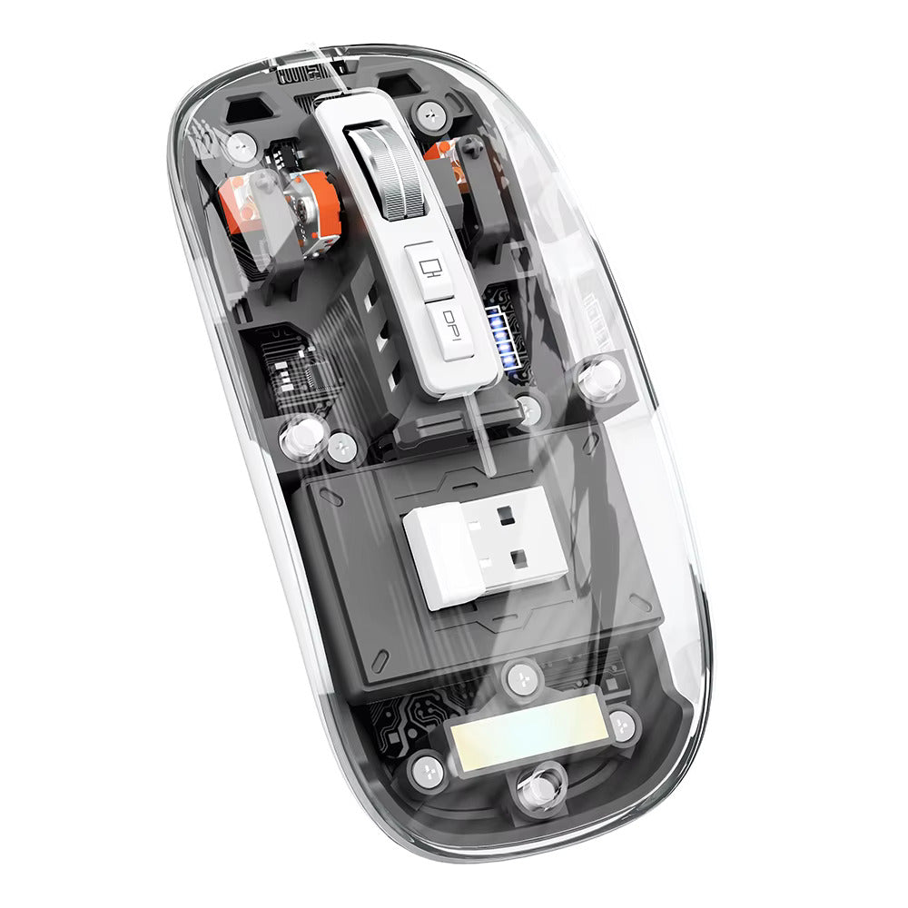 Symbiote Transparent Wireless and Bluetooth Rechargeable Mouse