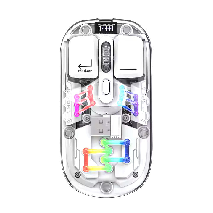 Symbiote Transparent RGB Wireless Bluetooth Mouse