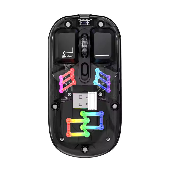 Symbiote Transparent RGB Wireless Bluetooth Mouse