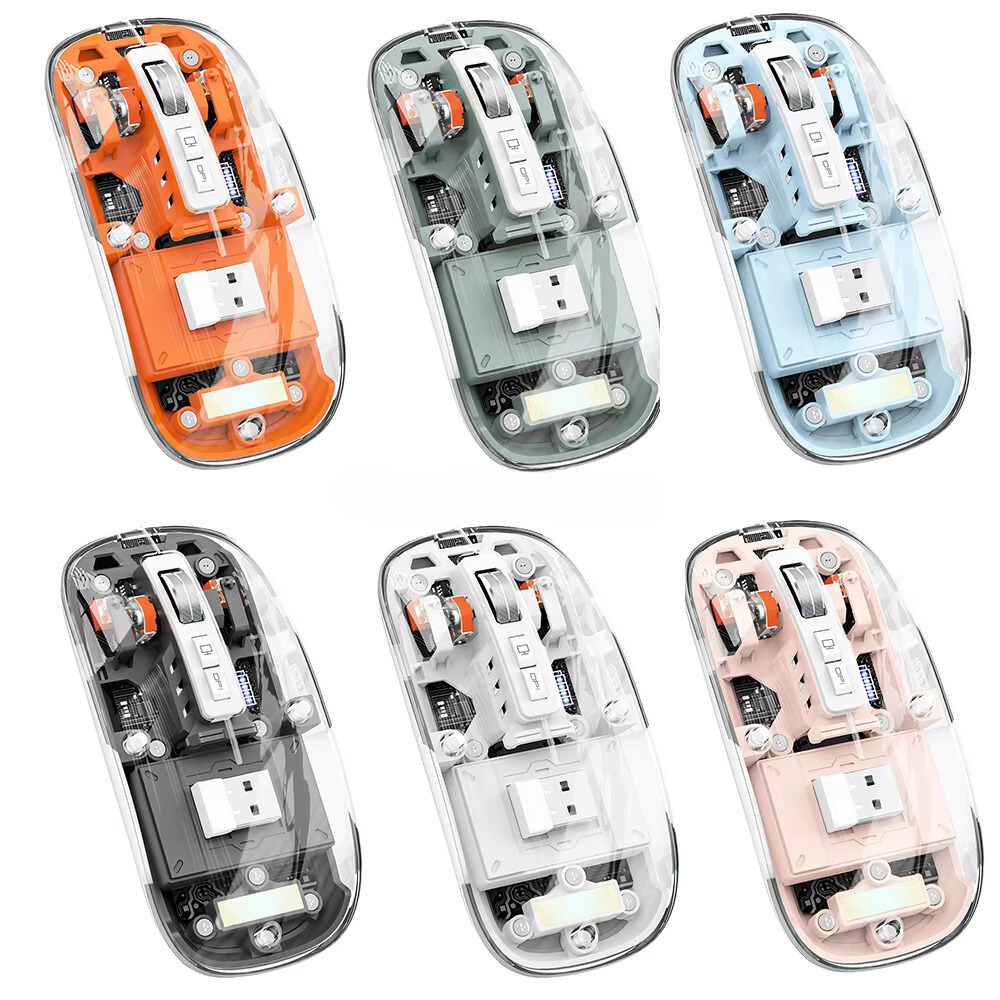 Symbiote Transparent Wireless and Bluetooth Rechargeable Mouse