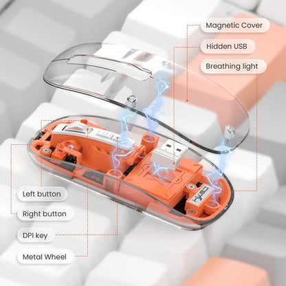 Symbiote Transparent Wireless and Bluetooth Rechargeable Mouse